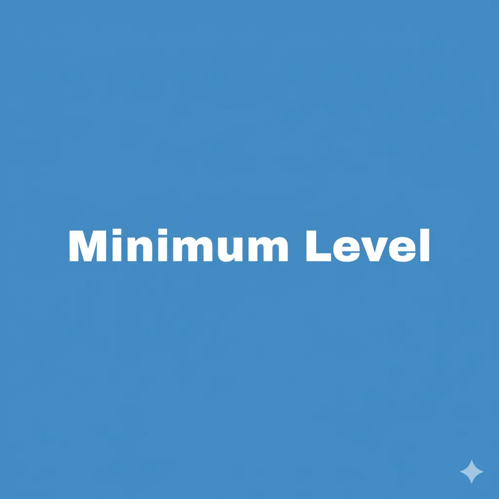 Minimum level concept graphic representing the baseline skills or starting point for learning artificial intelligence.